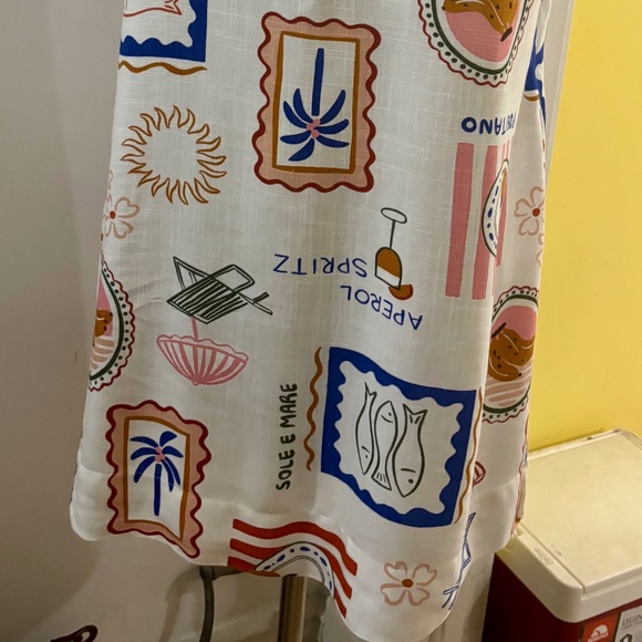 Paper Heart L Sleeveless Dress Aperol Spritz/Capri/Positano with POCKETS! - Picture 4 of 9